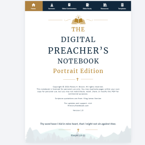 Digital Preacher's Notebook Portrait Edition