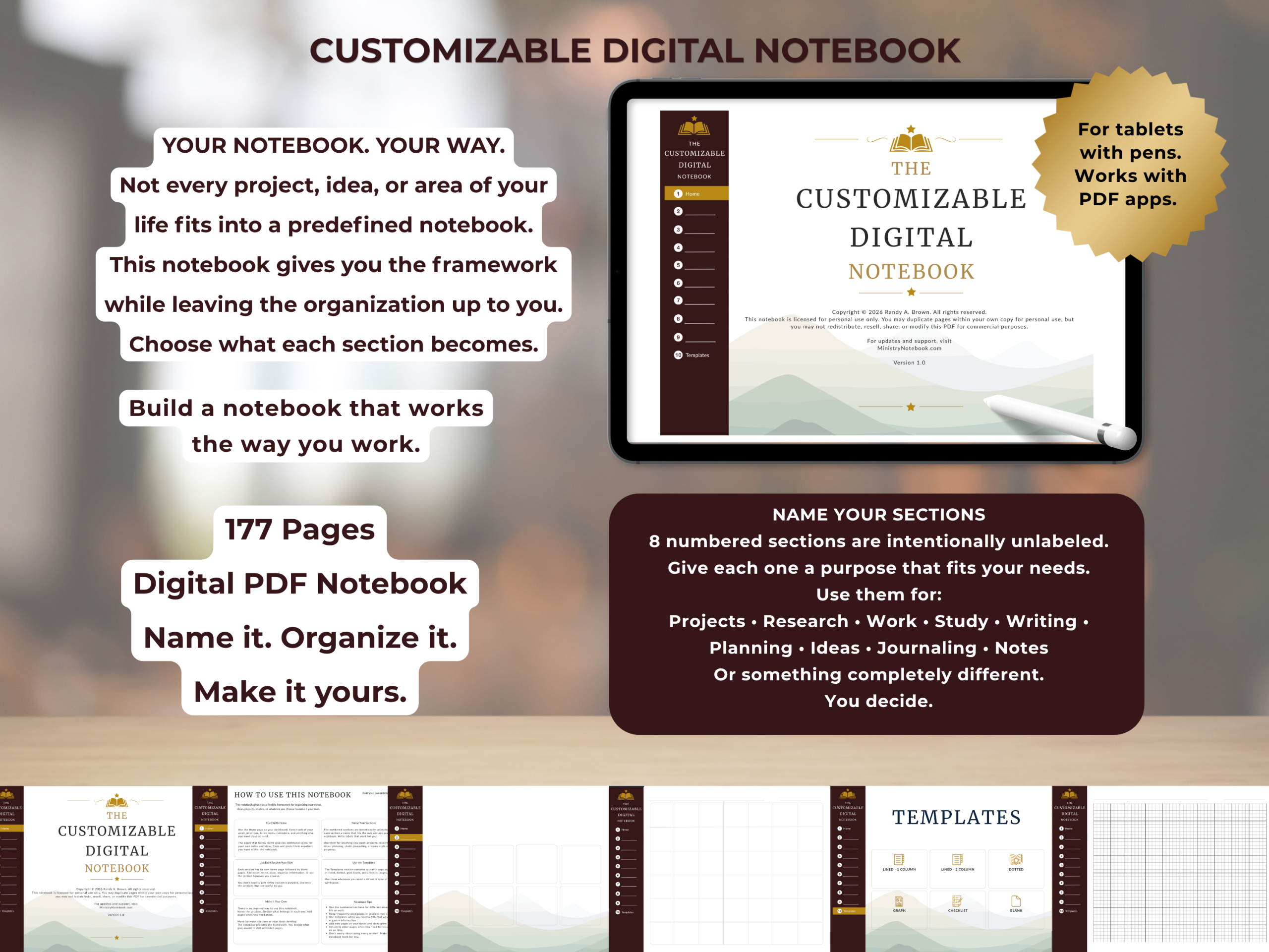 Customizable Digital Notebook