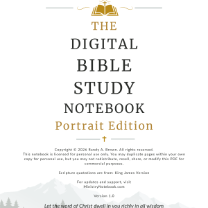 Digital Bible Study Notebook Portrait Edition