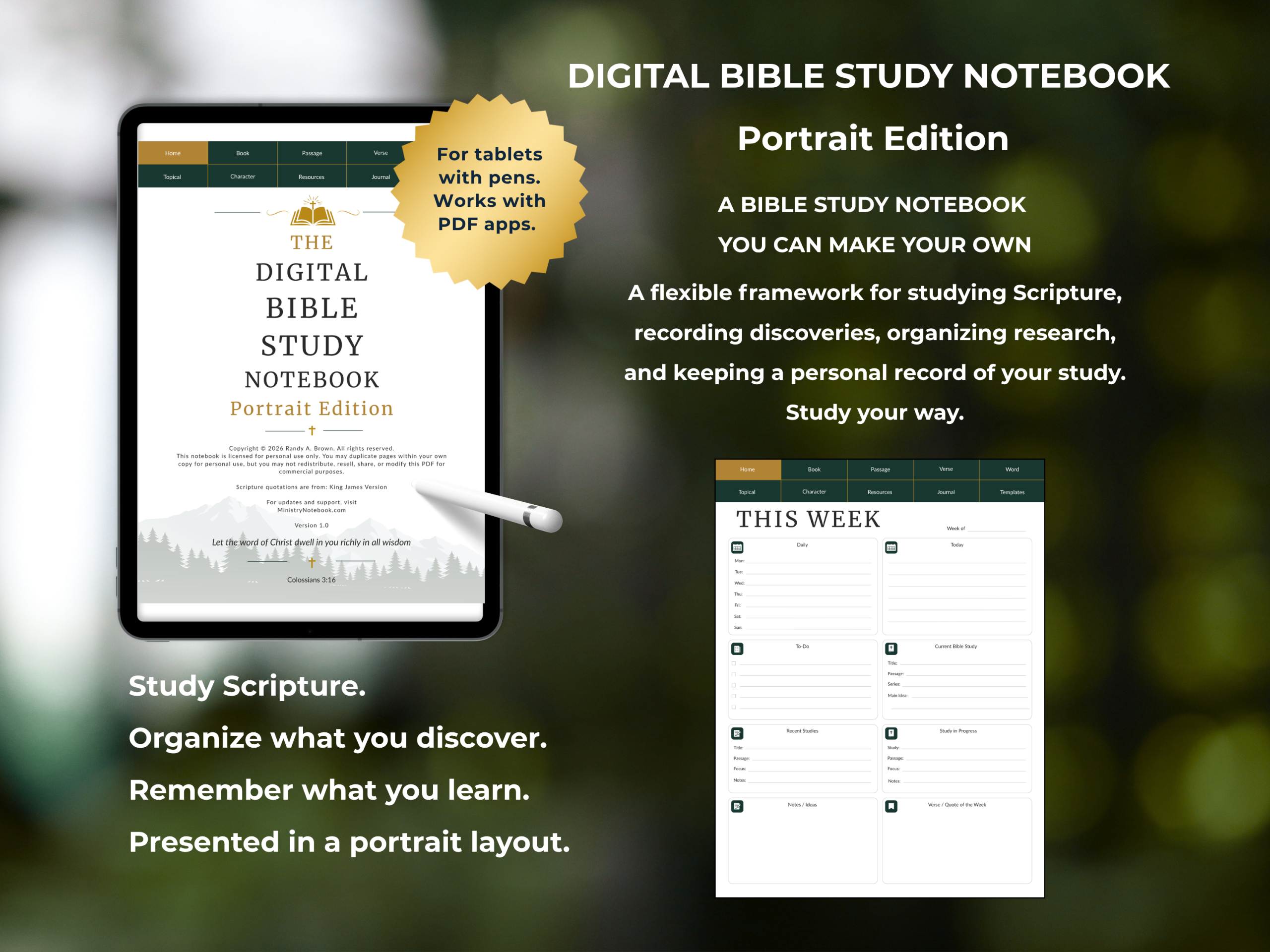 Digital Bible Study Notebook Portrait Edition - Image 5