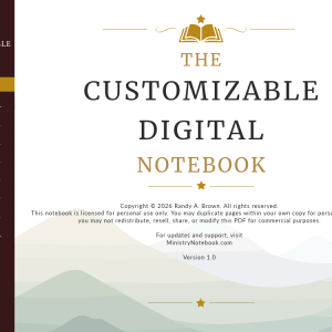 Customizable Digital Notebook
